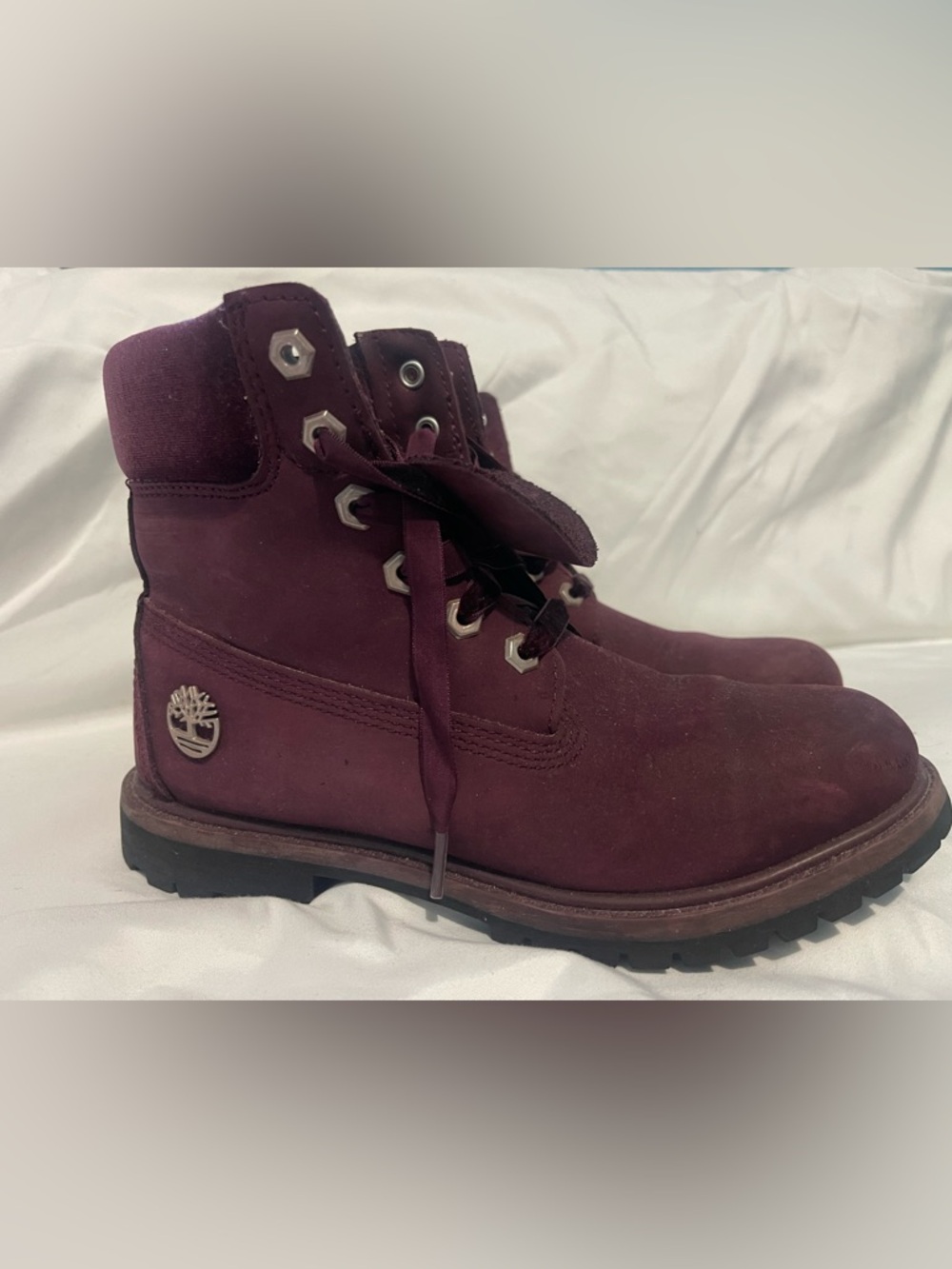Timberland Deep Burgundy Nubuck Hiking Boot - Picture 2 of 10